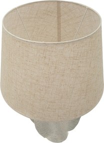 Kremowa lampa stołowa z tekstylnym kloszem (wysokość 63 cm) Ester – Mauro Ferretti