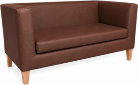 Sofa Monaco : Kolor nogi - Drewno, Kolor tkaniny - EKO-SKÓRA - 3D, Typ tkaniny - Eko-skóra , Wysokość nogi - 15 cm