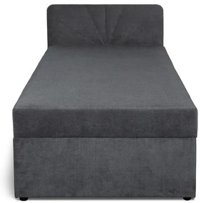 Tapicerowany szary tapczan z pojemnikiem S3-H80