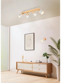 Biało-naturalna lampa punktowa ø 9 cm Shanti – Trio