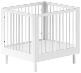Biały kojec dla dzieci z litego drewna bukowego 95x75 cm Forrest – Vipack