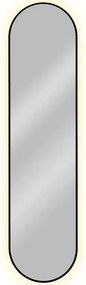 Czarne Industrialne Lustro Led 155X40 Cm F1-W73