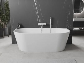 Mexen Oval wanna wolnostojąca przyścienna 150 x 75 cm, biała, przelew biały - 52671507500-20