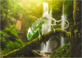 Obraz na szkle - kameleon (70x50 cm)
