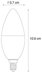 Zestaw 5 Inteligentne żarówki LED E14 C37 Opal RGBW 4,9W 470lm 2700-6500K