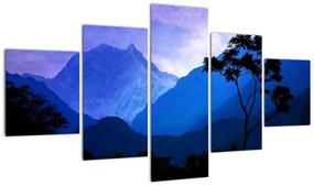 Obraz - Nocne niebo w Nepalu (125x70 cm)
