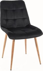 Pikowane krzesło Chic D Velvet tapicerowane tkaniną aksamitną