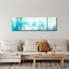 Obraz - Merkaba w turkusowym tle (170x50 cm)