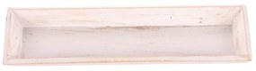 Drewniana taca Riaza biała, 35 x 12 x 3 cm