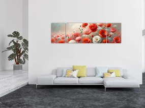 Obraz - Obraz z makami (170x50 cm)