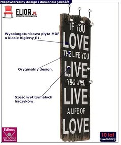 Wieszak ścienny z napisami x L8-L41