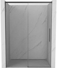 Mexen Rox drzwi prysznicowe rozsuwane 140 cm, transparent, gun gray szczotkowany - 8C2-140-000-66-00
