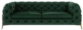 Ciemnozielona aksamitna sofa 225 cm Chelsea Bis – Ropez