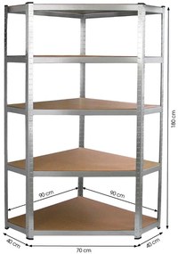 Metalowy regał narożny Fieldmann FDR 1840R
