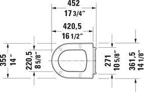 Uniwersalna deska sedesowa Duravit do ME by Starck