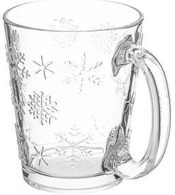 Altom Zestaw 6 szklanych kubków Snowflakes 300 ml