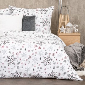 4Home Pościel bawełniana Snowflakes, 160 x 200 cm, 70 x 80 cm