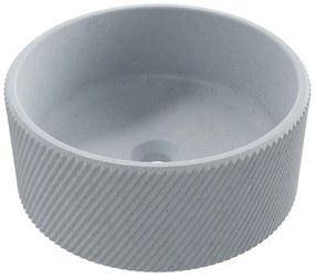 Umywalka betonowa nablatowa okrągła bez otworu na baterię 37 cm VIJA | różne kolory : Kolor - Jasny szary