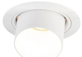 Nowoczesny wpuszczany reflektor okrągły biały regulowany - Installa