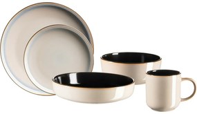 Mäser 10-częściowy zestaw jadalny ALENIA, beżowy