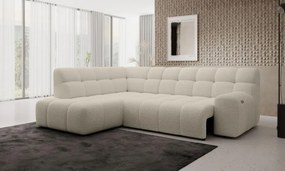 Narożnik COCOON L z elektryczną regulacją siedziska Lewostronny w tkaninie JAGUAR 02