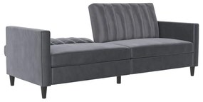 Szara aksamitna sofa 207 cm Celine – Støraa