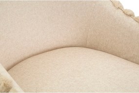 Kremowe tapicerowane hokery zestaw z podłokietnikami 2 szt. (wysokość siedziska 78 cm) Alaska – Mauro Ferretti