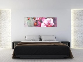 Obraz - Orchidee, akwarela (170x50 cm)