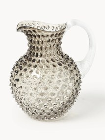 Dzbanek ze szkła dmuchanego Hobnail, 2 l