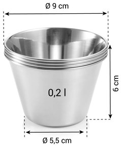 Tescoma Foremki do panna cotty ze stali nierdzewnej GrandCHEF, 4 szt.