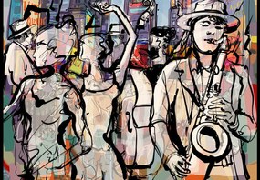 Fototapeta - Jazzowa noc (196x136 cm)