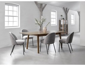 Brązowy rozkładany stół z blatem w dekorze dębu 95x200 cm Bari – Unique Furniture