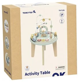 Tooky toy drewniany stół aktywności montessori pętla motoryczna