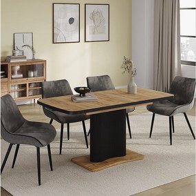 Stół jadalny czarny/złoty dąb 120x80x77.4 fenaro