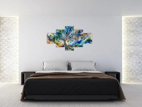 Obraz – Kolorowe energetyczne drzewo (125x70 cm)