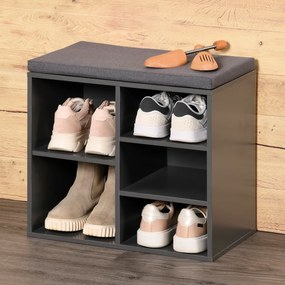 Kesper 15913 Szafka na buty z siedziskiem, szary, 51,5 x 48 x 29,5 cm