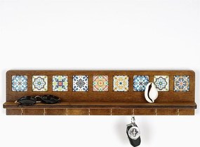 Półka ścienna LAZ163 orzech - 100% płótno 60x14x8 cm