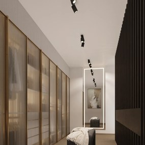 Listwa oświetleniowa 2-punktowa KARBON 2L czarna ryflowana SOLLUX  LIGHTING