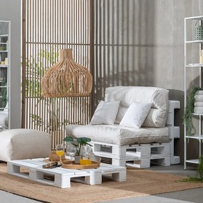 Biało-beżowe ogrodowe poduszki do siedzenia na palety zestaw 4 szt. 80x112 cm – Ixia