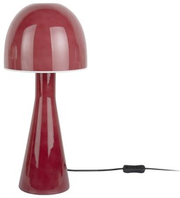 Czerwona lampa stołowa ze szklanym kloszem (wysokość 45 cm) Bombin – Leitmotiv