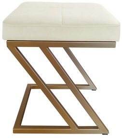 Pufa ZETA LOFT taboret podnóżek podstawa złota MG50