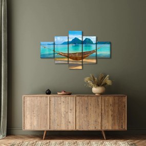 Obraz - Hamak na plaży (125x70 cm)
