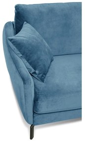 Niebieska sofa z aksamitnym obiciem Scandic Magic, szer. 190 cm