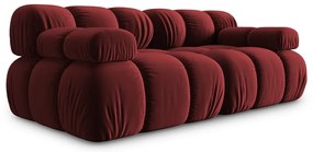 Czerwona aksamitna sofa 188 cm Bellis – Micadoni Home