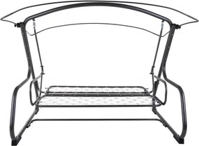 Huśtawka ogrodowa metalowa, rozkładana, dla 4 osób, 209 cm