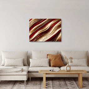 Obraz na szkle - Złoto - biała tekstura (70x50 cm)