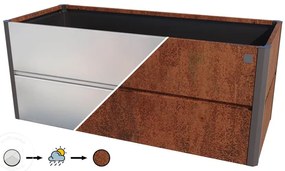 PRIMEYARD 200 x 85 x 77 cm Grządka podwyższona, stal corten, Optyka rdzy - (GFPV00787)