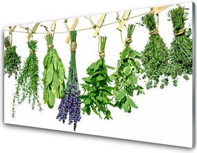 Panel Szklany Płatki Kwiatów i Zioła