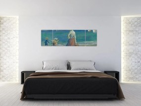 Obraz - Auguste Renoir, Figures on the Beach, reprodukcje (170x50 cm)