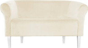 Sofa Milo tkanina Welur wygodna sofa tapicerowana do salonu i poczekalni : Kolor nogi - Biała, Kolor tkaniny - VELVET - MG50, Typ tkaniny - Velvet, Wysokość nogi - 20 cm